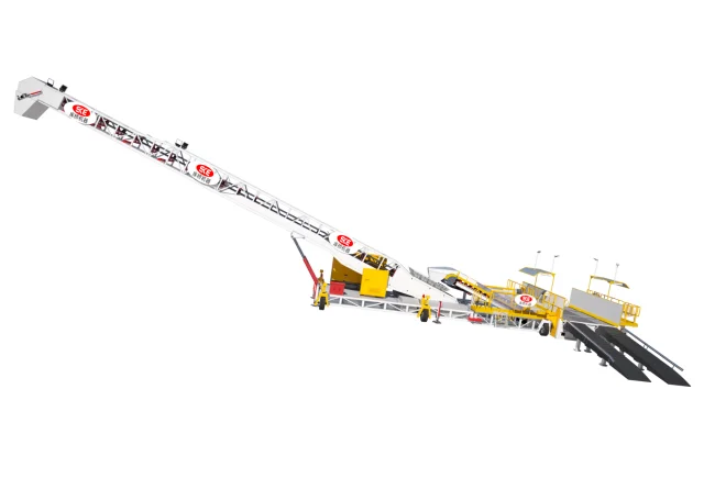 grain bunker stacking conveyor for grain stockpiling